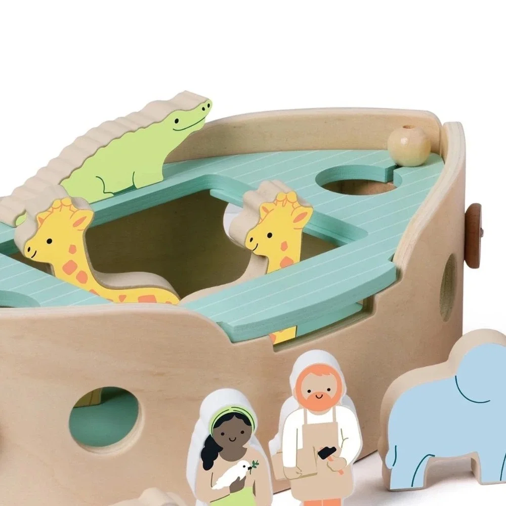 NWT Classical World Toys Making‎ Noahs Ark Wooden Playset 18 Months + Montessori